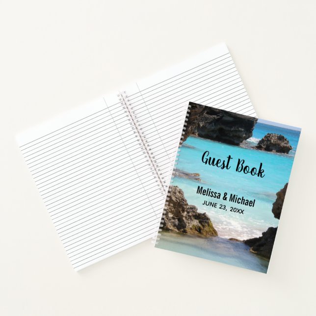 Photo of Tropical Island Coast & Sea Guest Book (Inside)