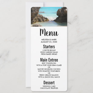 Photo of Tropical Island Coast & Sea Menu Invitation