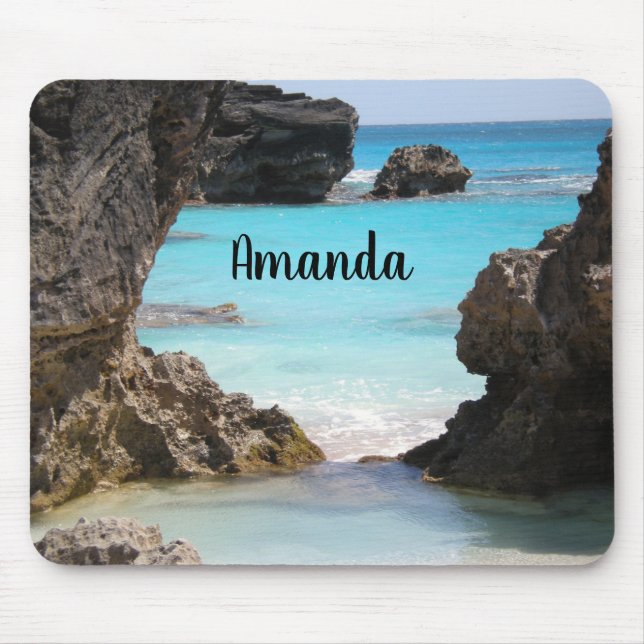 Photo of Tropical Island Coast & Sea Mouse Mat (Front)