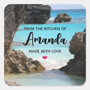 Photo of Tropical Island Coast & Sea Square Sticker