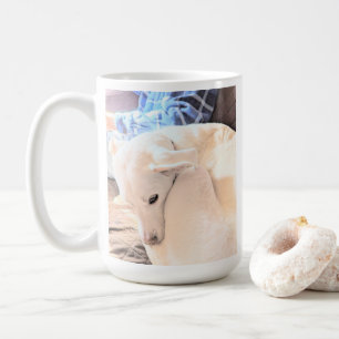 Photo of White Dog and Dad Father's Day Coffee Mug