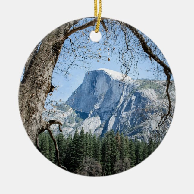 Photo of Yosemite's Half Dome Ceramic Tree Decoration (Front)
