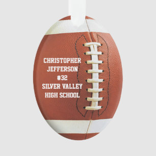 Photo on Back Personalised Football Sports Ornament