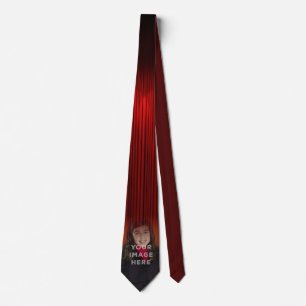 Photo on Stage Add Your Image Red Neck Tie Design