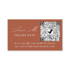 Photo Online RSVP QR Code Terracotta Wedding