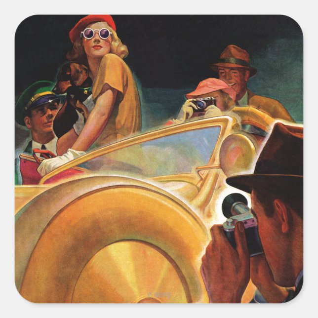 Photo Opportunity Square Sticker (Front)