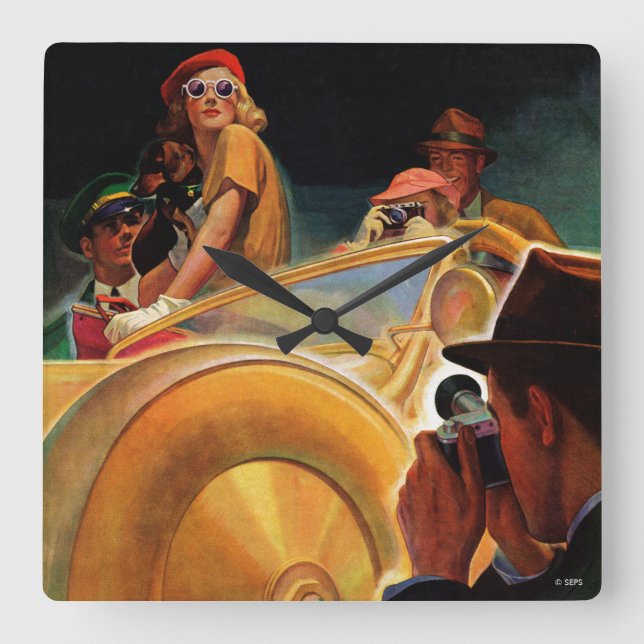 Photo Opportunity Square Wall Clock (Front)