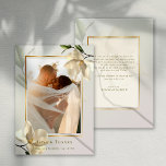 Photo Oriental Magnolia Wedding Thank You Card<br><div class="desc">The "Photo Oriental Magnolia Wedding Thank You Card" is a heartfelt way to express gratitude to your loved ones. Featuring a beautiful Oriental magnolia design and space for a personalised photo, this thank you card adds a special touch to your message. Share your appreciation with style and elegance, as the...</div>