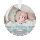 Photo Ornament | Baby Boy First Christmas