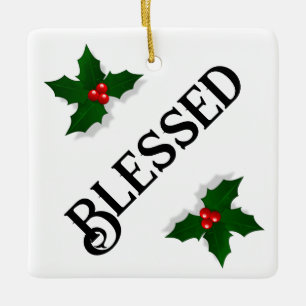 Photo Ornament Blessed with Mistletoe HAMbyWG