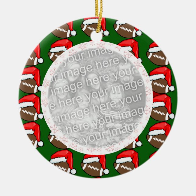 Photo Ornament - Christmas football (Front)