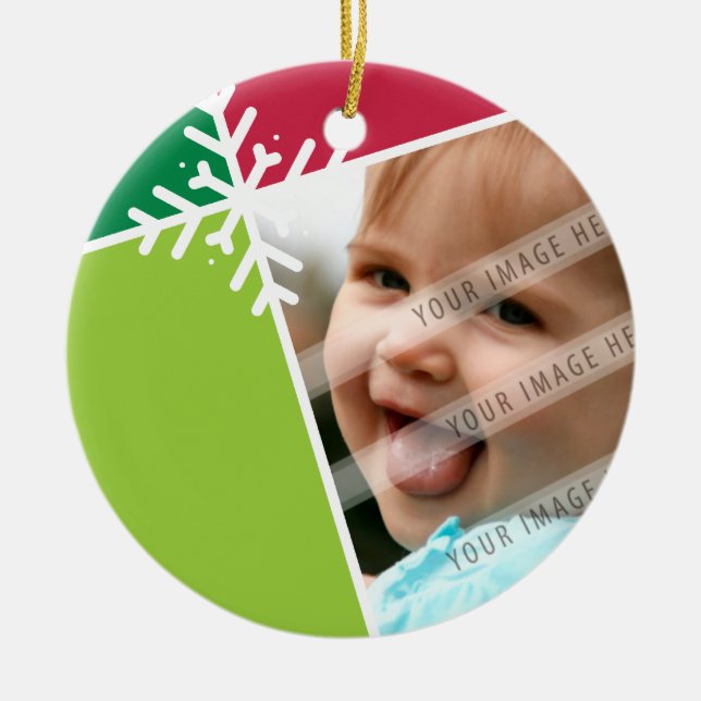 PHOTO ORNAMENT :: snowflake dissection 1 (Front)