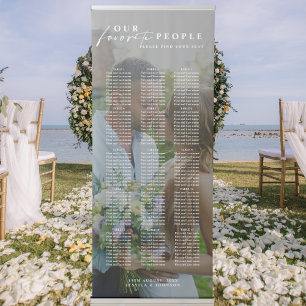 Photo Our Favourite People Wedding Seating Chart Retractable Banner
