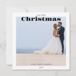 Photo Our First Christmas Holiday Card