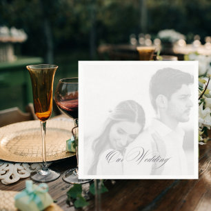 Photo Our Wedding Reception Cocktail Napkin