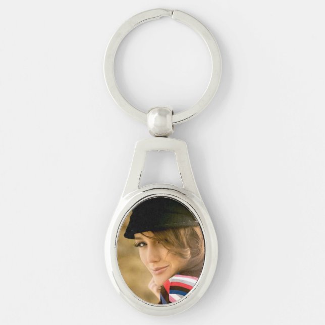 Photo Oval-Shaped Keychain (Front)