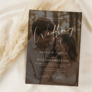 Photo Overlay All in One Wedding Invitation