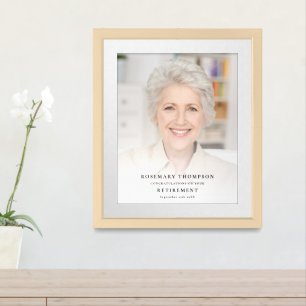 Photo Overlay Congrats on Retirement Name Poster