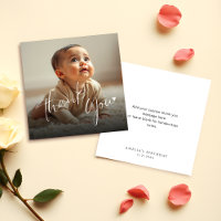Photo Overlay Minimalist Script Budget Thank You
