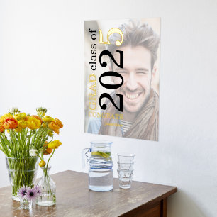 Photo Overlay Name Congrats Grad 2025 Graduation  Foil Prints