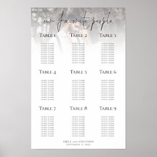 Photo Overlay Printable Wedding Seating Chart