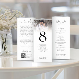 Photo Overlay QR Love Story Menu Table No Trifold