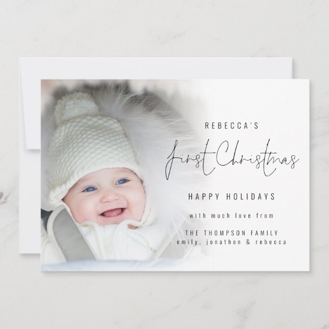 Photo Overlay Script Baby First Christmas  (Front)