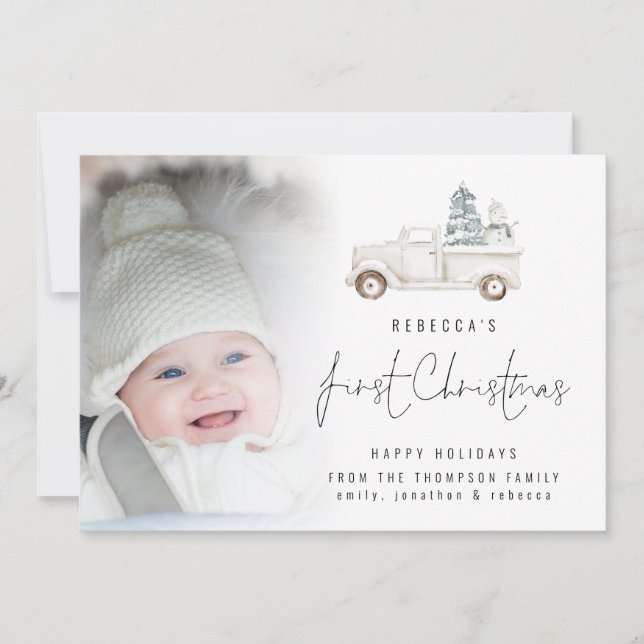 Photo Overlay Script Baby First Christmas Truck (Front)