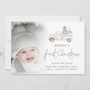 Photo Overlay Script Baby First Christmas Truck
