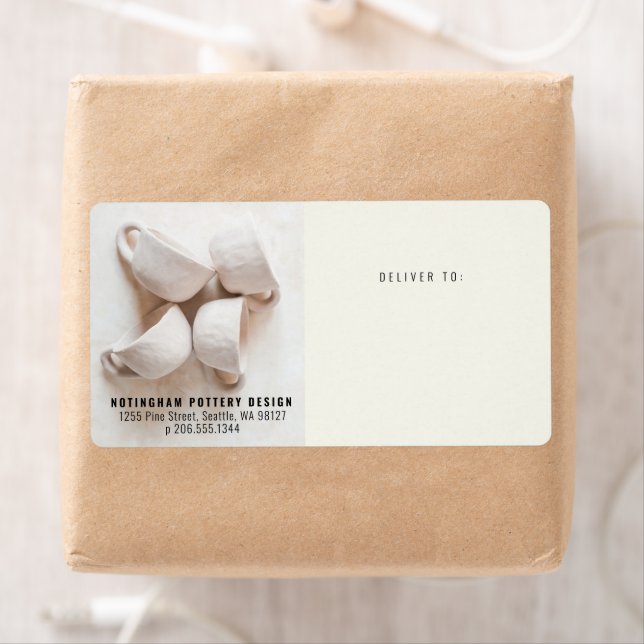Photo Overlay Small Business Shipping Label (Insitu)