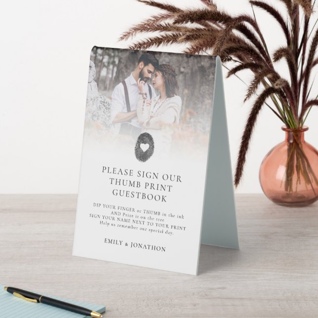 Photo Overlay Thumb Print Guest Book Sign (In SItu (Table))