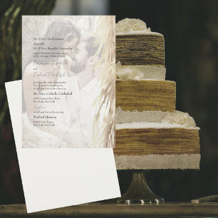 Photo Pampas Wedding Invitation