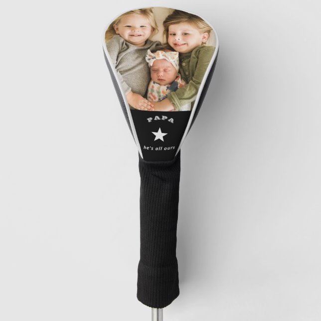 Photo Papa Grandchildren Photo  Golf Head Cover (Front)