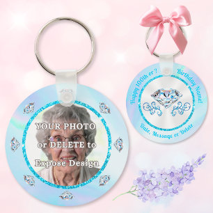Photo, Party Favour Ideas for 100th Birthday, Key Ring