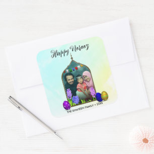 Photo Pastel Mint Happy Norooz Flower Colourful Eg Square Sticker