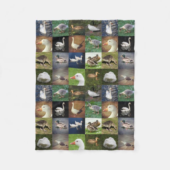 Photo Patchwork - Birds Fleece Blanket (Front)