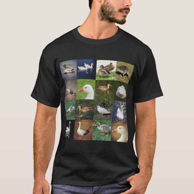 Photo Patchwork Square - Birds T-Shirt (Front)