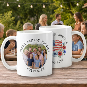 Photo Patriotic Flag Family Reunion Keepsake Coffee Mug