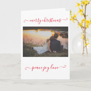 Photo Peace Joy Love Merry Christmas Card