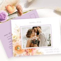 Photo Peach Blush Lavender Wedding Save the Date