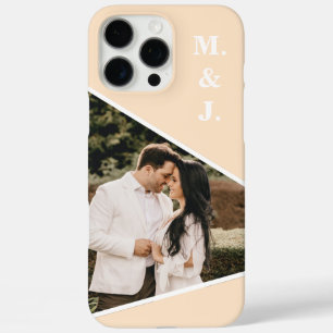 Photo Peach Monogram iPhone 16 Pro Max Case