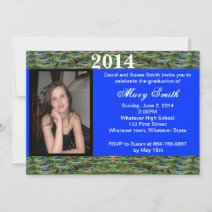 Photo Peacock Graduation Invitation
