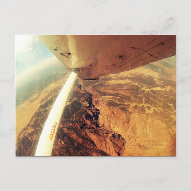 photo perfect small plane skydive postcard (Front)