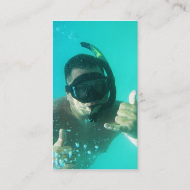 photo perfect snorkelling business card (Front)