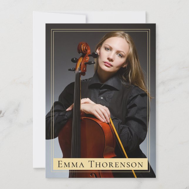 Photo Performer Model Actor Promo Comp Zed Card (Front)