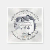 Diamond, 60th Anniversary Napkins Personalized