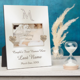 Photo Personalise Monogrammed Blankets for Wedding Plaque