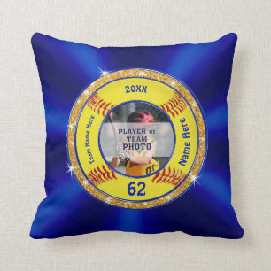 Photo Personalise Softball Senior Night Gift Ideas Cushion