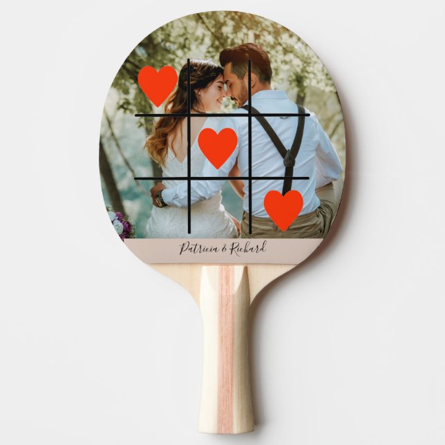 Photo Personalise Valentine Love Ping Pong Paddle (Front)