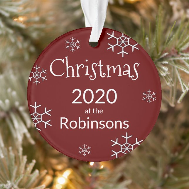 Photo Personalised 2020 Covid Christmas Tree Ornament (Tree)
